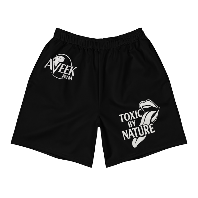Aveek Toxic by Nature Unisex Athletic Long Shorts, official product photograph